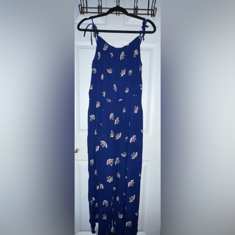LOFT Azure Floral Jumpsuit XL - Picture 3 of 5